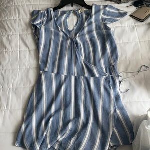hollister striped romper